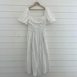 Free People Smocked Back Off Shoulder Midi size L